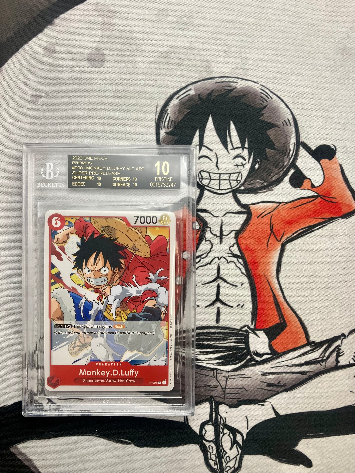 BGS BLACK LABEL - Monkey D Luffy P-001 - Top 8 Super Pre-Release Promo - Premium  from Hero Cards - Just $645! Shop now at Hero Cards