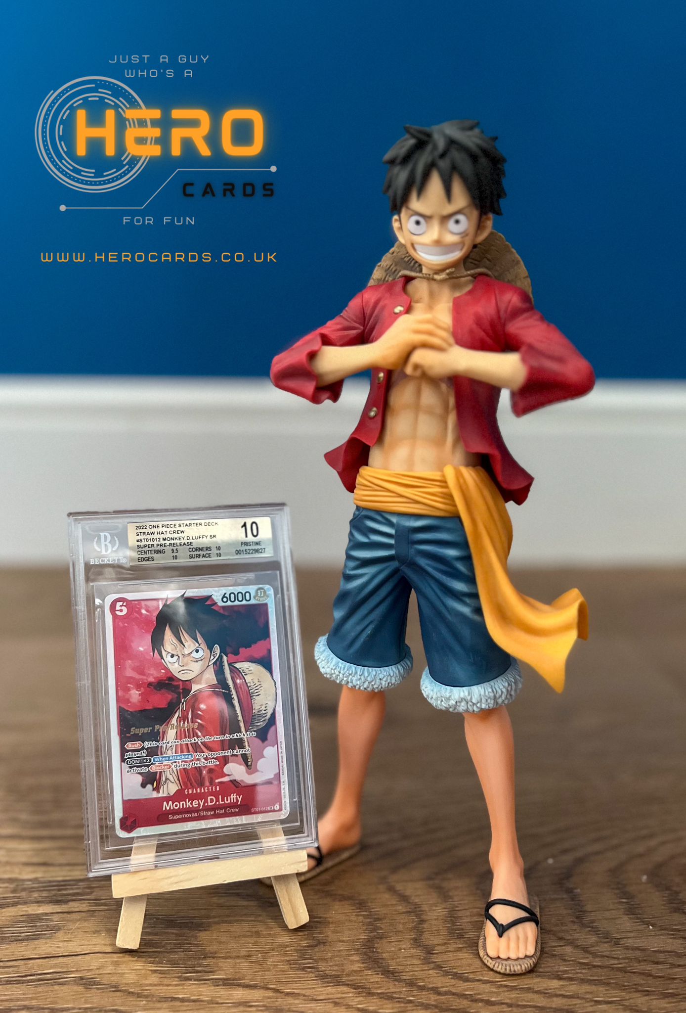 BGS 10 - Super Pre-Release - Monkey.D.Luffy  ST01-012 SR - 1st Edition - Premium  from Hero Cards - Just $115.0! Shop now at Hero Cards