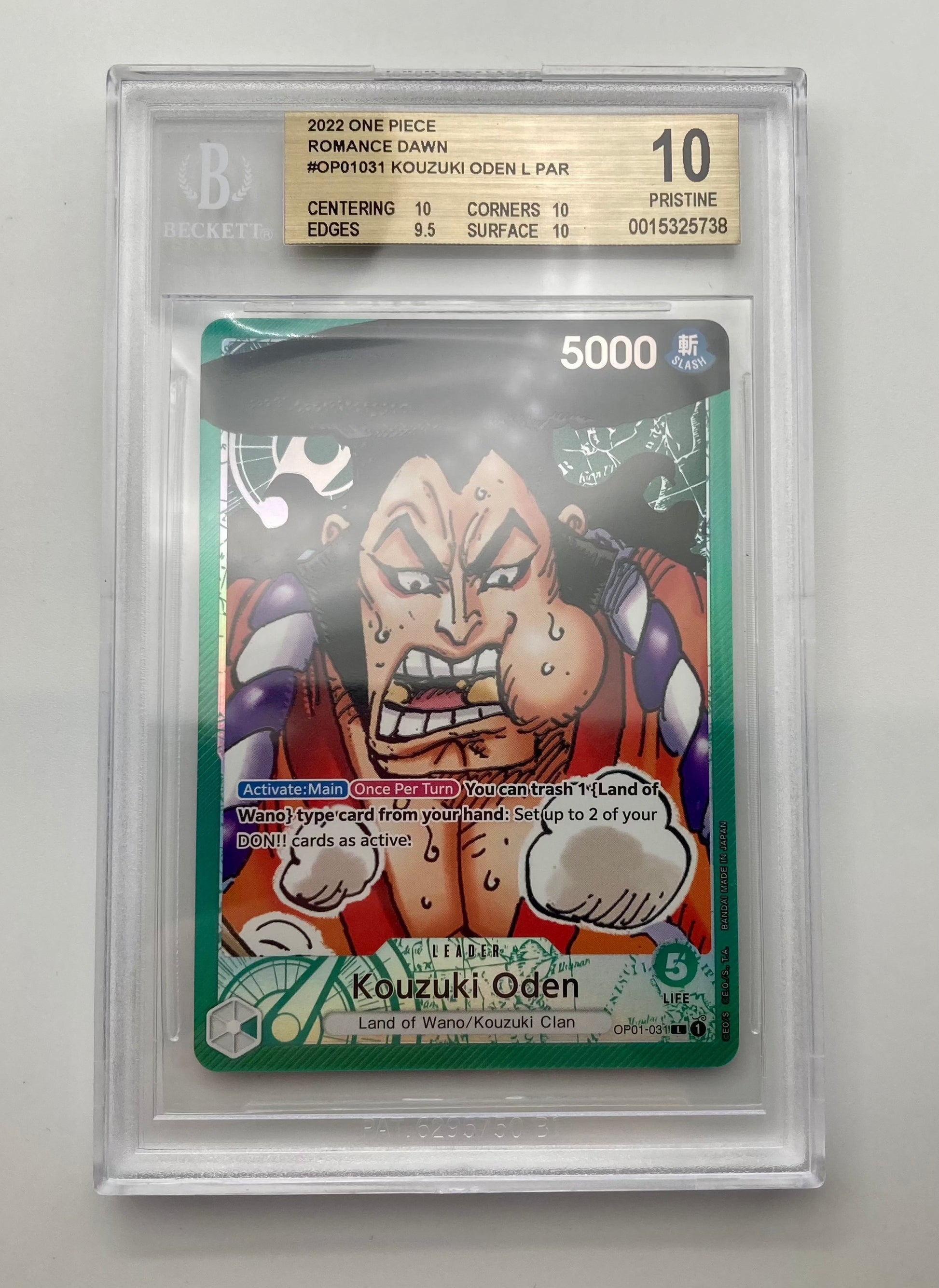 BGS 10 - Kouzuki Oden - Alt Art Leader OP01-031 - Romance Dawn - Premium  from Hero Cards - Just $265! Shop now at Hero Cards