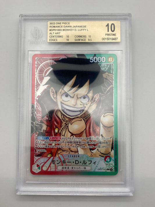 BGS 10 - Monkey.D.Luffy Alt Art Leader OP01-003 - Japanese - Premium  from Hero Cards - Just $220! Shop now at Hero Cards