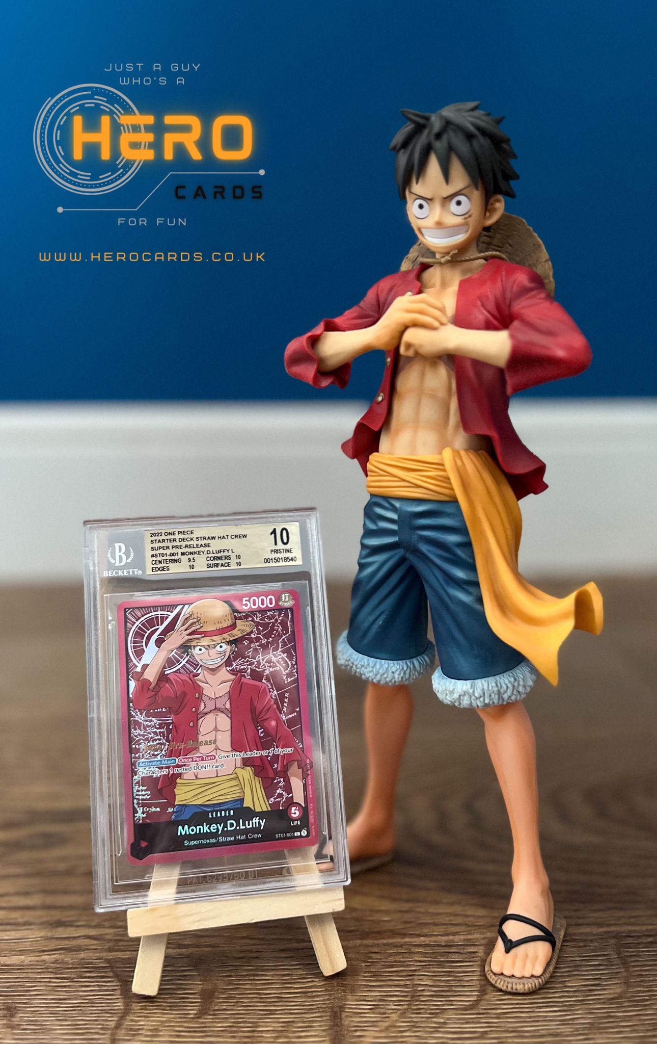 BGS 10 - Super Pre-Release - Monkey.D.Luffy Leader ST01-001 - Premium  from Hero Cards - Just $525! Shop now at Hero Cards