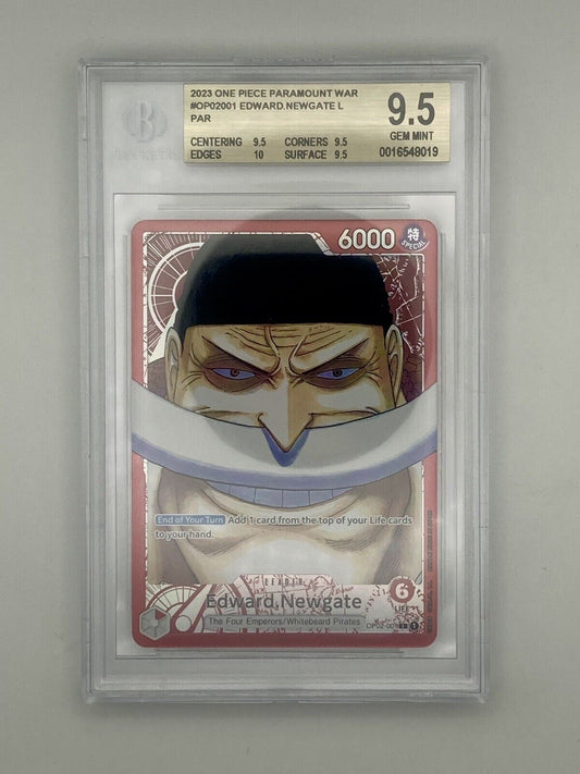 BGS 9.5 - Edward Newgate - OP02-001 Alt Art Parallel Leader - Premium  from Hero Cards - Just $210! Shop now at Hero Cards