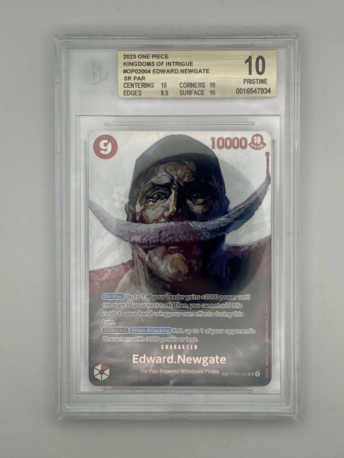 BGS 10 - Edward Newgate - OP02-004 SR - OP04 SP Alt Art - One Piece Card Game - Premium  from Hero Cards - Just $210! Shop now at Hero Cards