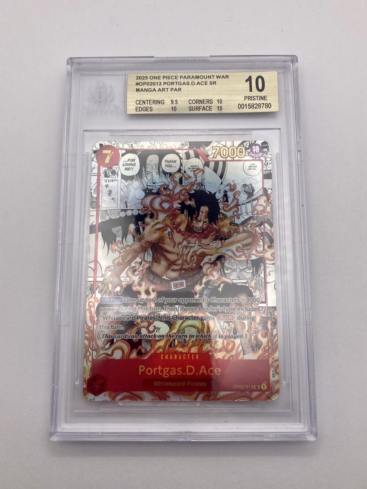 BGS 10 - Portgas.D.Ace OP02-013 SR - Manga Alt Art Parallel - Premium  from Hero Cards - Just $3695! Shop now at Hero Cards