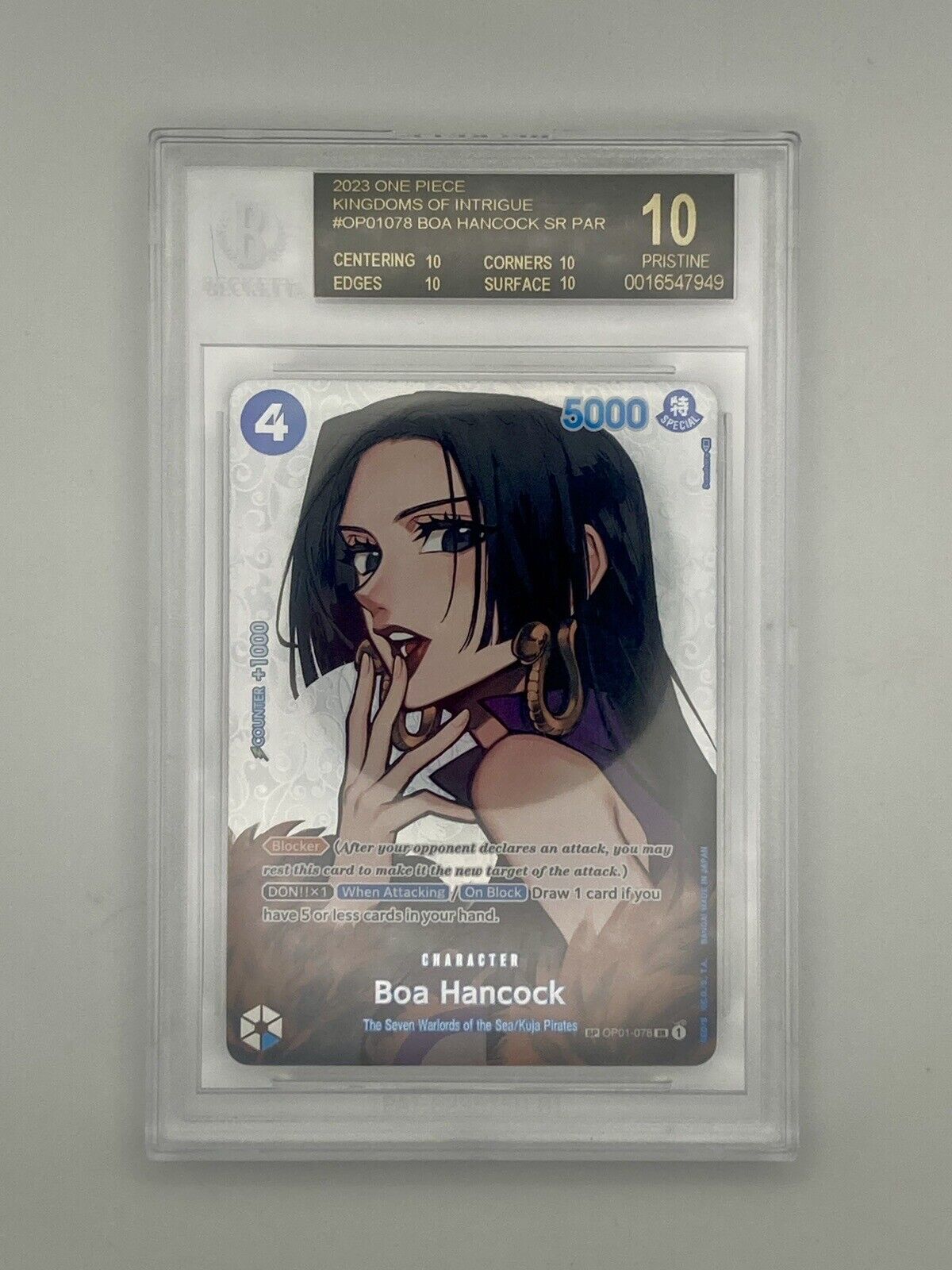 BGS 10 Black Label - Boa Hancock - OP01-078 SR - OP04 SP Alt Art Parallel - Premium  from Hero Cards - Just $2195! Shop now at Hero Cards