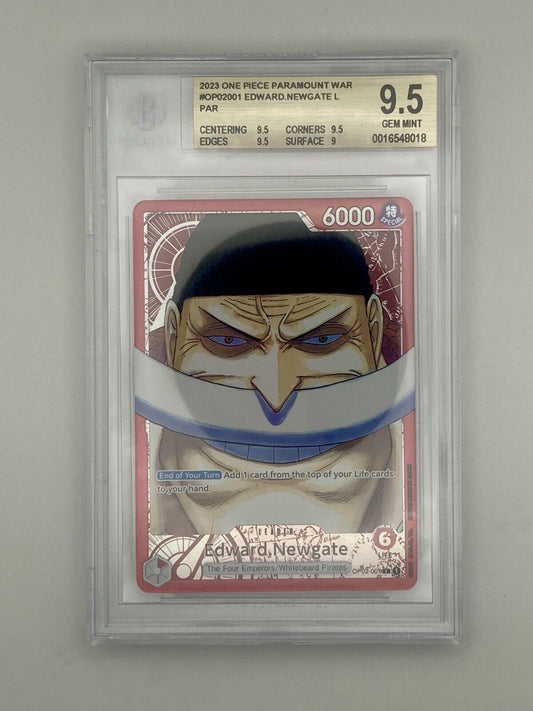 BGS 9.5 - Edward Newgate - OP02-001 Alt Art Parallel Leader - Premium  from Hero Cards - Just $200! Shop now at Hero Cards