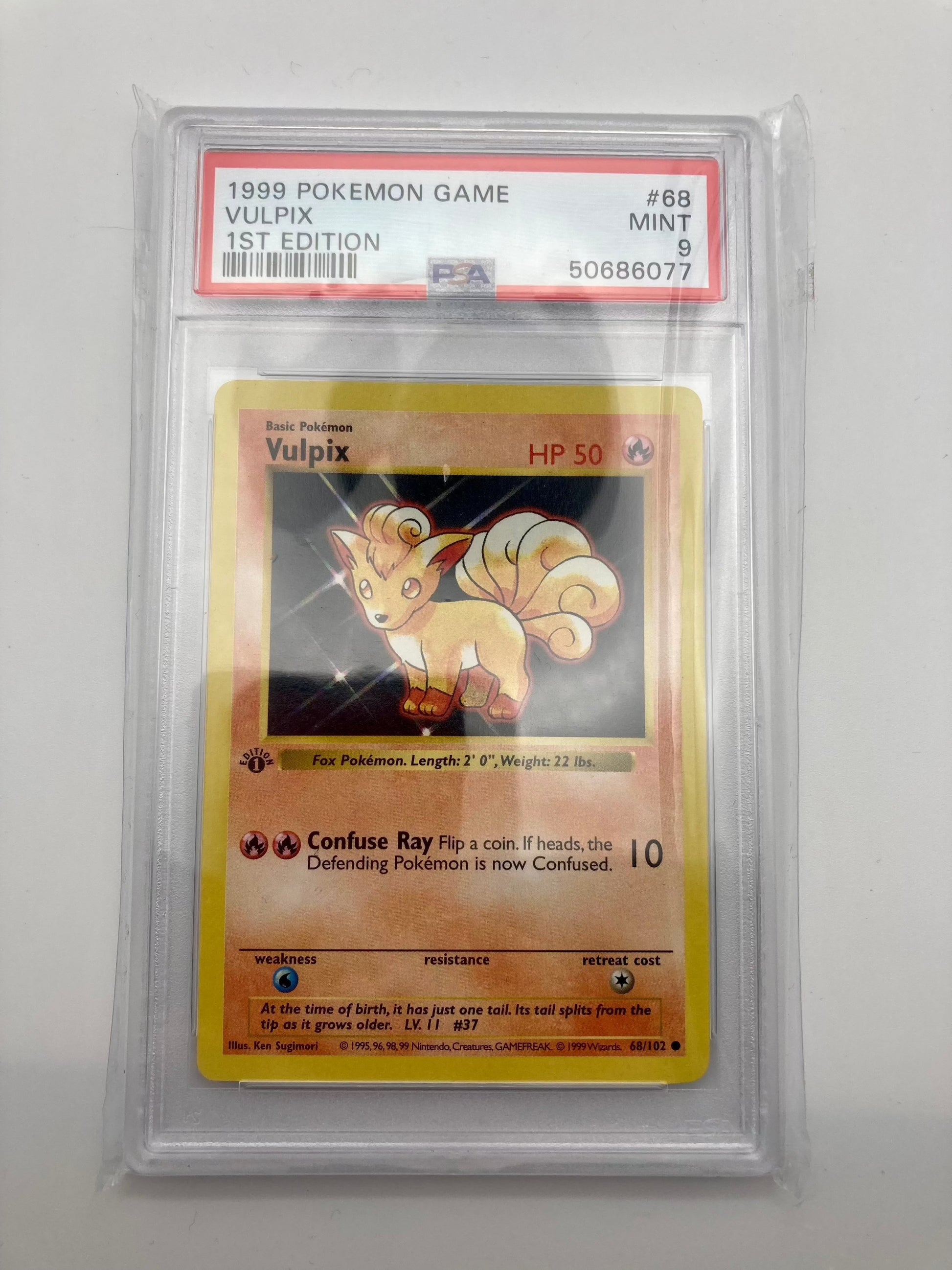 PSA 9 - 1st Edition - Shadowless Base Set- Vulpix 68/102 - Premium  from SPJCards - Just $120! Shop now at Hero Cards