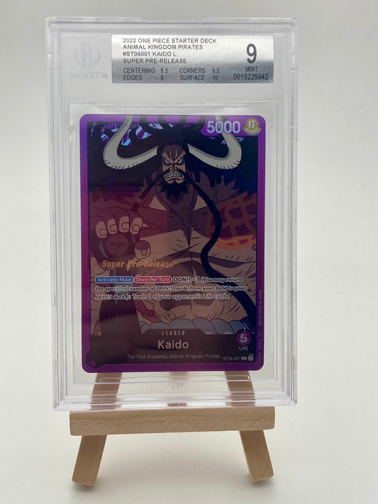 BGS 9 - Super Pre-Release - Kaido Leader ST04-001 - One Piece TCG - Premium  from Hero Cards - Just $74.95! Shop now at Hero Cards