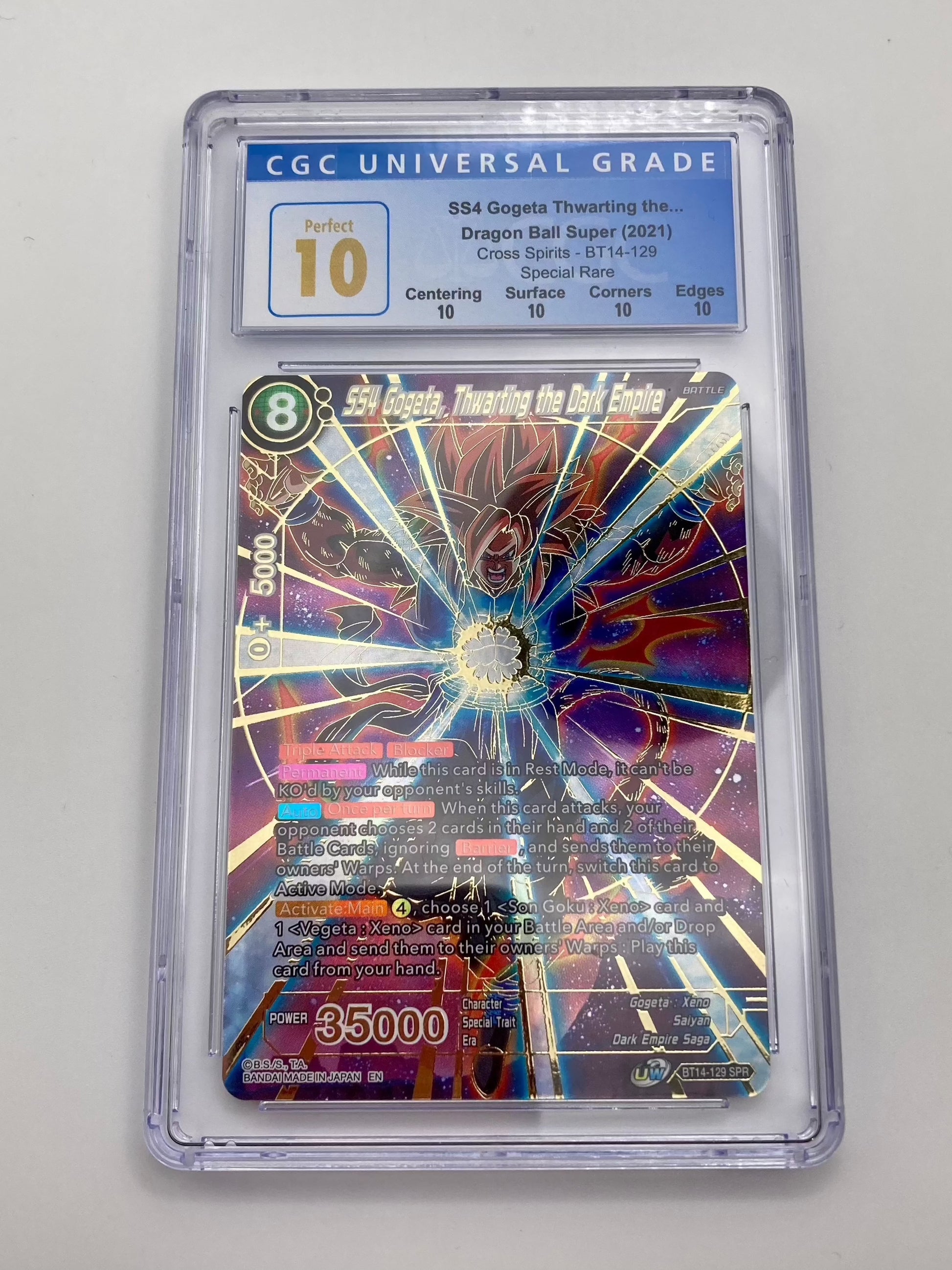 CGC PERFECT 10 - SS4 Gogeta, Thwarting the Dark Empire BT14-129 SPR - Premium  from SPJCards - Just $89.95! Shop now at Hero Cards